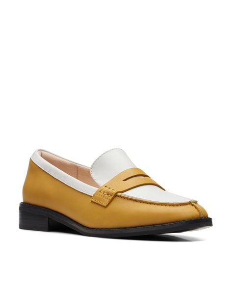 Clarks ladies sale yellow shoes