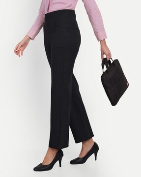 Women Office Trousers Solid Color Ladies Professional Suits Pants for  Special Formal or Semi-Formal Occasion XL Black