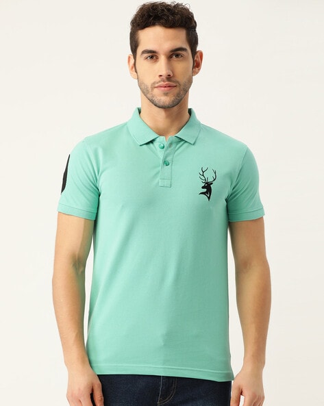 Buy Sea green Tshirts for Men by PORTBLAIR | Ajio.com