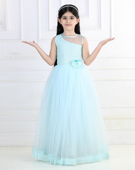 Blue Designer Party Wear Girls Gown Price Mention Of 6 Pcs Catalog
