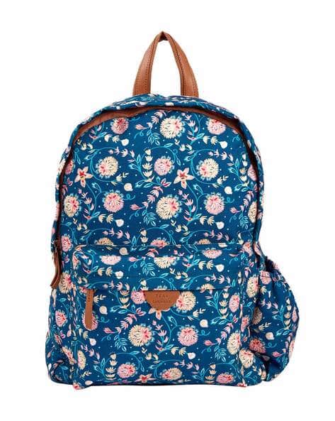 Floral Print Backpack with Adjustable Straps
