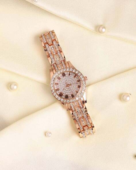 Haute Sauce HSWC1121 Stone-Studded Analogue Watch