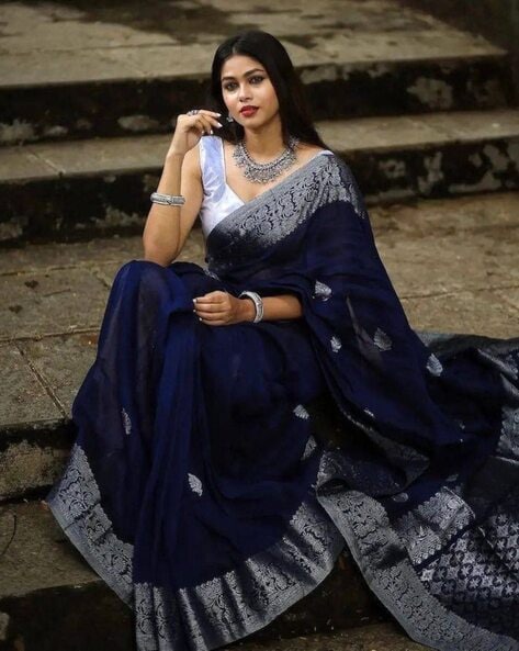 Armaan Jains Wife Anissa Malhotra Drapes Herself In A Gorgeous Blue Parsi  Gara Saree For Godh Bharai