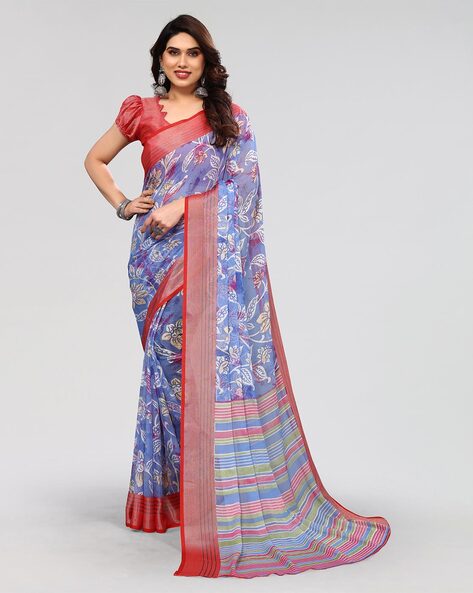 Buy Teal Green Sarees for Women by AA-HA!! Online | Ajio.com