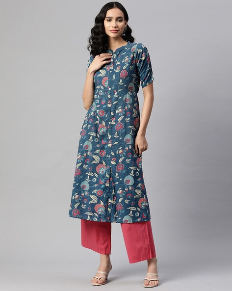 Vark by Westside Indigo Embroidered Kurta And Pants Set Price in India,  Full Specifications & Offers | DTashion.com
