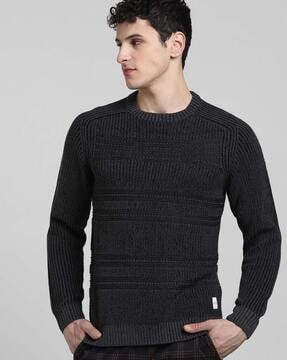 Jack & Jones cable knit turtle neck sweater in dark brown