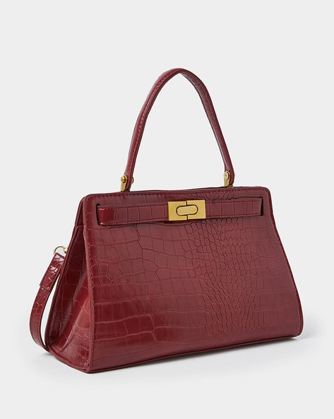 Red Handmade Genuine Crocodile Handbag with sling, Luxury, Bags & Wallets  on Carousell