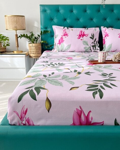 Pink King Size Cotton Plain Bedsheet, For Home at Rs 1060/set in Gurugram