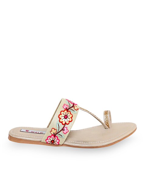 Buy Yellow Beige 3D Flower Sandals from Westside