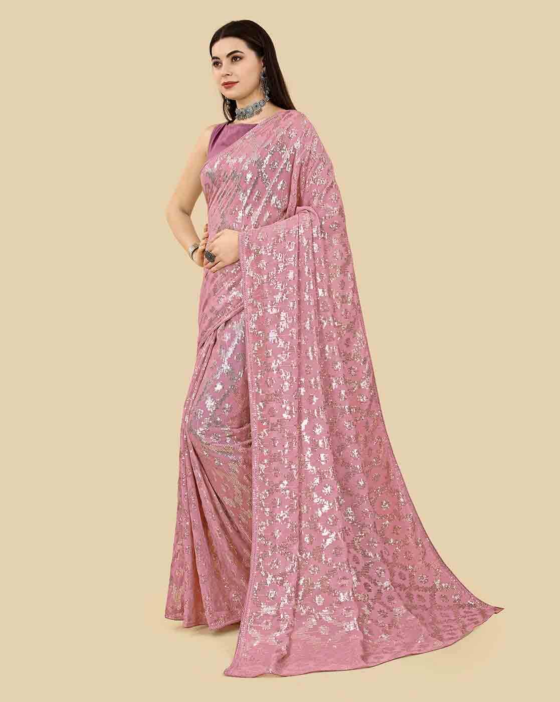 Buy Indigo Sarees for Women by PMD FASHION Online | Ajio.com