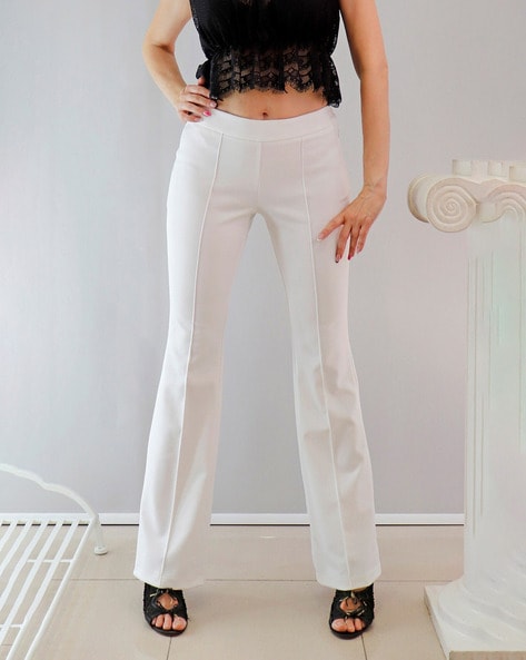 Buy White Trousers & Pants for Women by VISIT WEAR Online