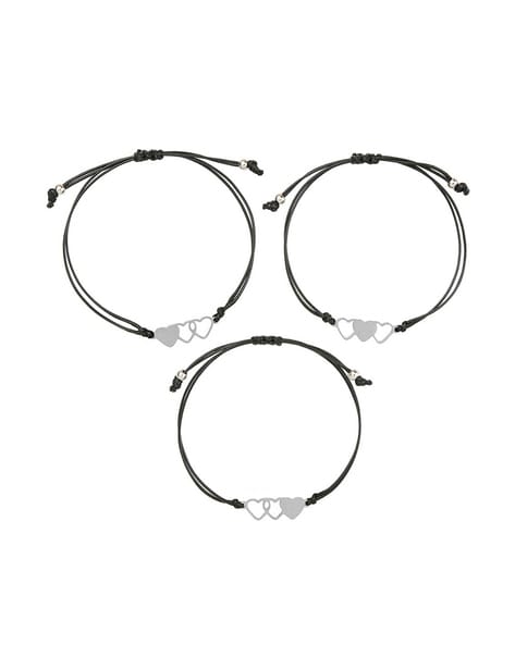 Gold-Rose-Silver - 3 Pieces Set Bangle / Bracelet Valentines Day - 4 S –  Neshe Fashion Jewelry