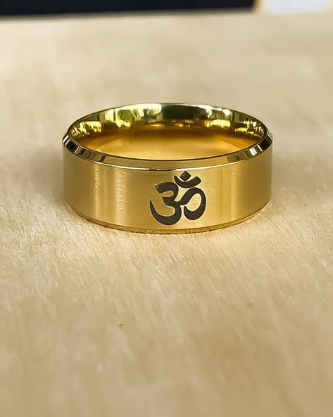 Gold Filled Om and Damru Ring, Handmade Ring, White Stone Ring, Religious  Ring, Diwali Gifts, Ring for Women, Birthday Gifts, Brass Ring - Etsy