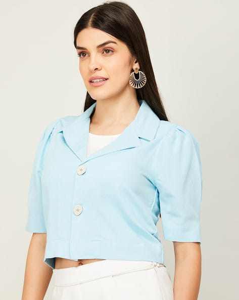 Jacket with Puff Sleeves