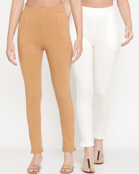 Buy Beige Leggings for Women by TAG 7 Online