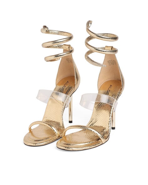 NEW In Box Women Aldo Golden Strappy High Heel Sandals Sz 39 | eBay