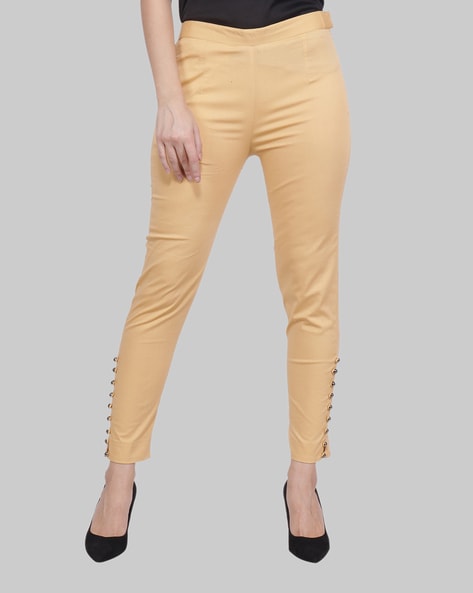 Buy Cream Trousers & Pants for Women by Ethnicity Online | Ajio.com