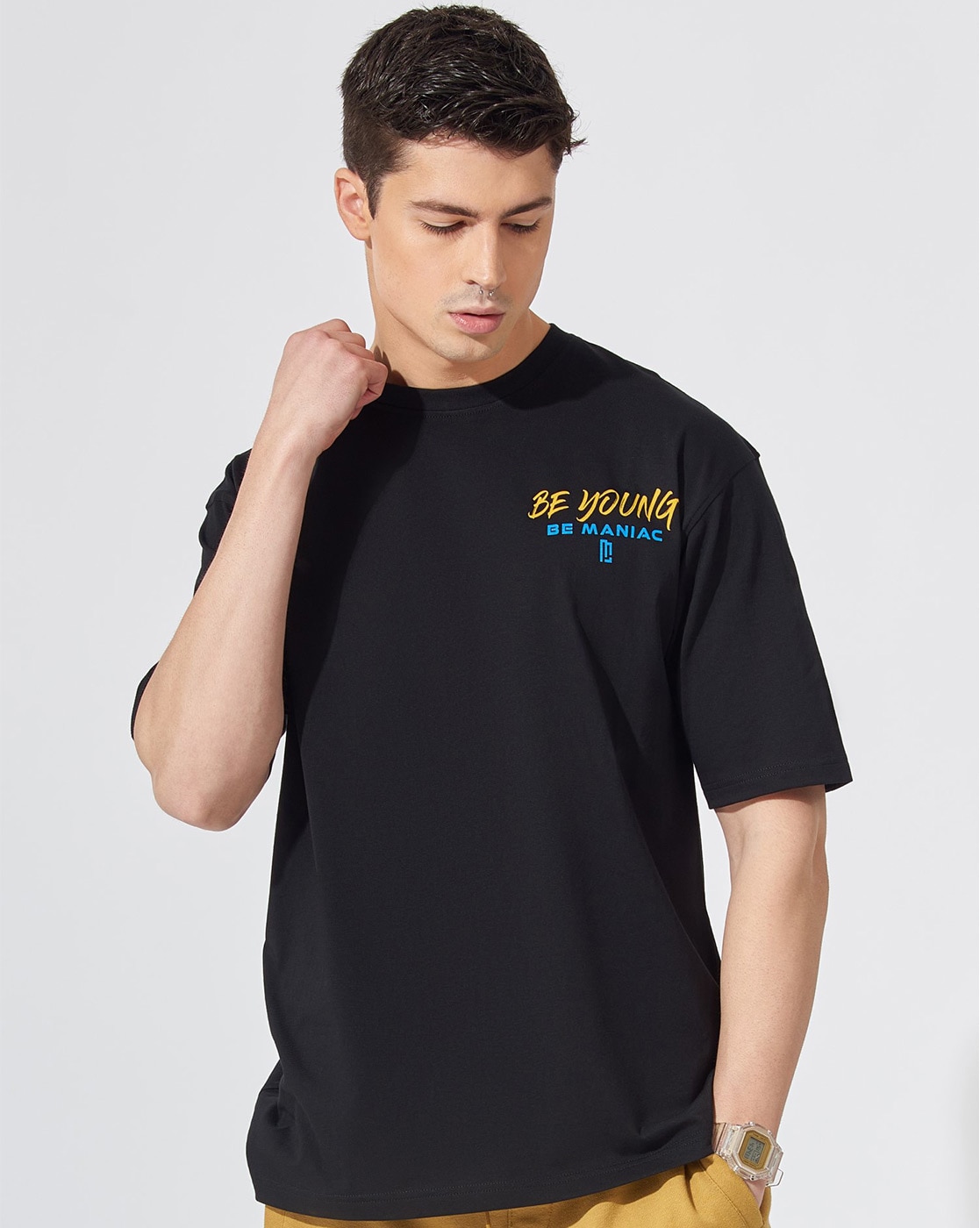 Buy Black Tshirts for Men by MANIAC Online