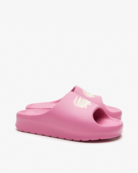 Buy Pink Flip Flop Slippers for Women by Lacoste Online Ajio