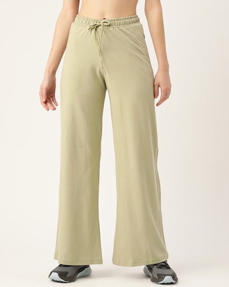 Buy Kappa Solid Wide Leg Track Pants with Elasticised Waistband