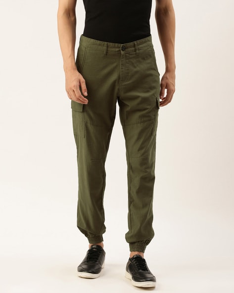 Buy Olive Green Trousers & Pants for Men by iVOC Online