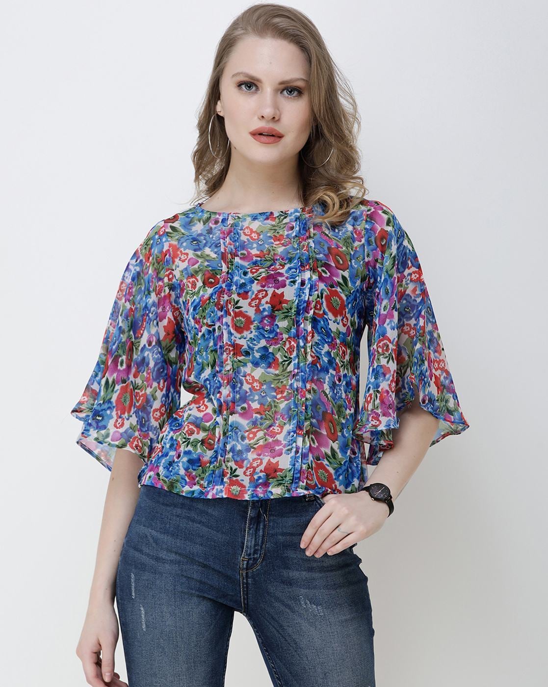 SANU FASHION Casual Printed Women Blue Top - Buy SANU FASHION Casual  Printed Women Blue Top Online at Best Prices in India | Flipkart.com