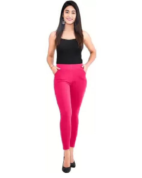 Straight Fit Plain Ladies Pink Leggings, Size: S,M and L at Rs 100 in Patna