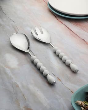 vareesha Set of 2 Stainless Steel Serving Spoons-picture-1
