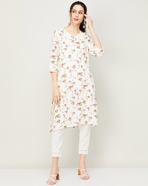 Buy White Kurtas for Women by MELANGE BY LIFESTYLE Online Ajio