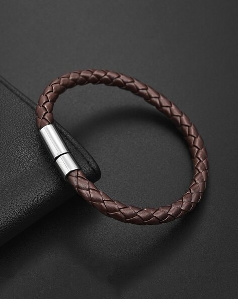 Buy Mens Brown Leather Bracelet Mens Infinity Bracelet Online in India   Etsy