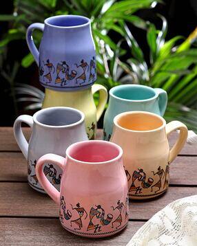Ceramic Indian Tea set (Set of 6)