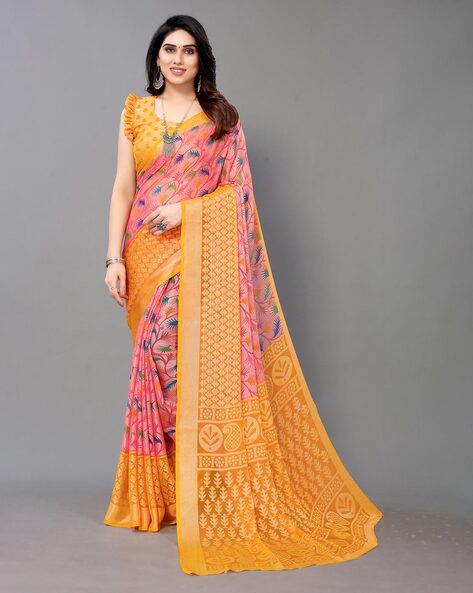 Buy Green Sarees for Women by Jkanji Online | Ajio.com