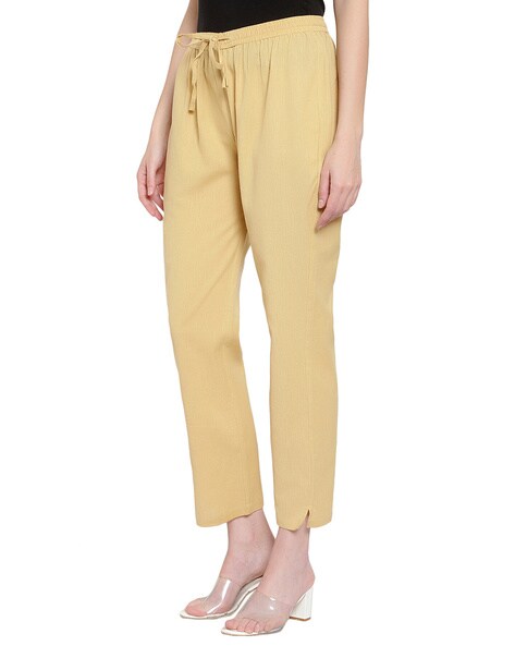 Buy Beige Trousers & Pants for Women by POPWINGS Online