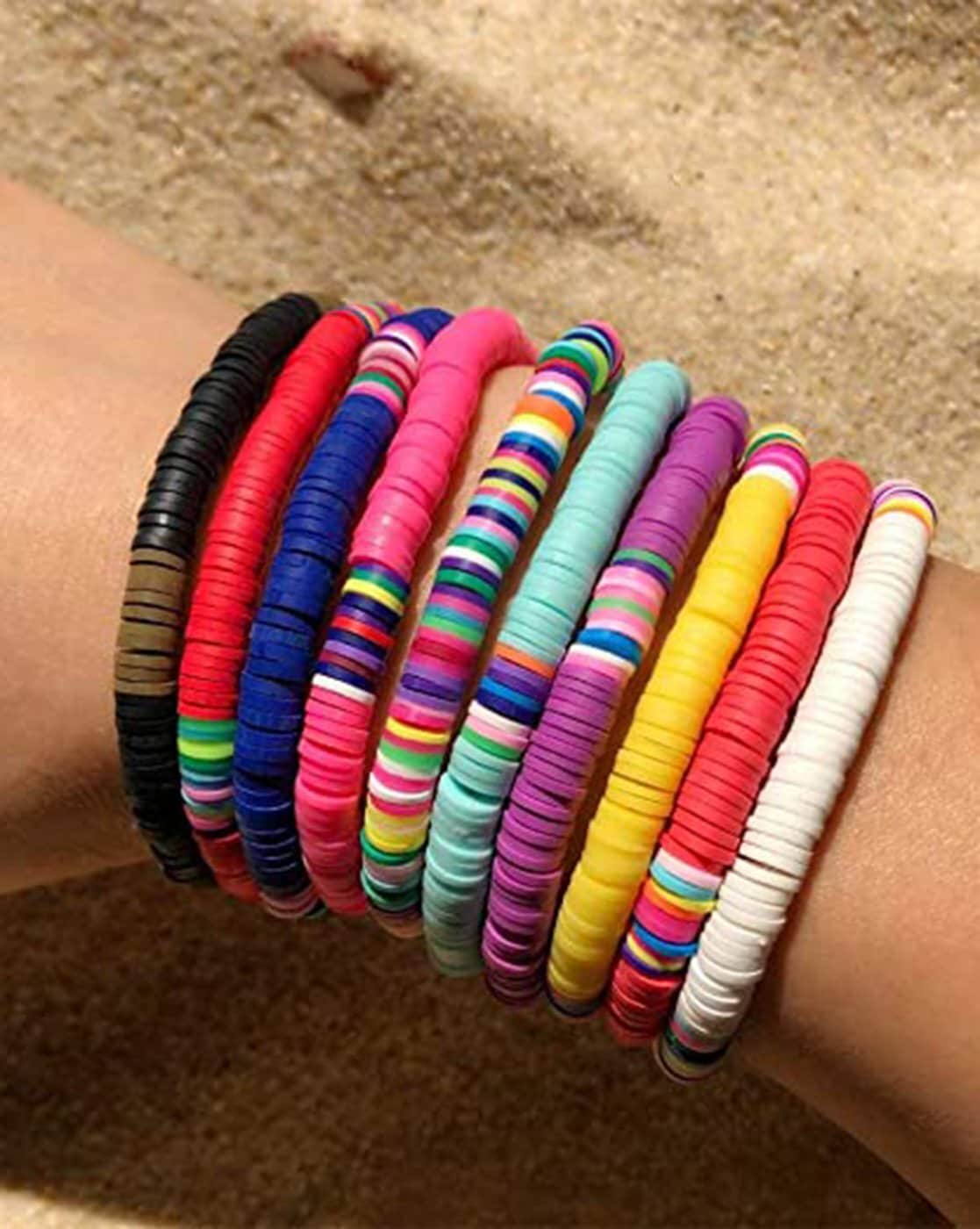 Lazy panda set of 3 multi coloured bracelet – Blueberry Accessories