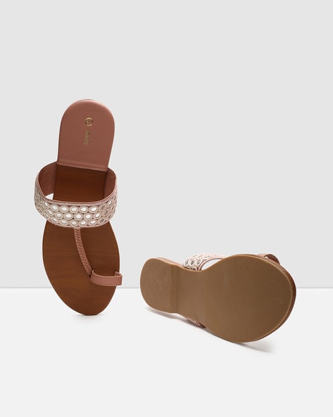 Buy Pink Flat Sandals for Women by Metro Online | Ajio.com