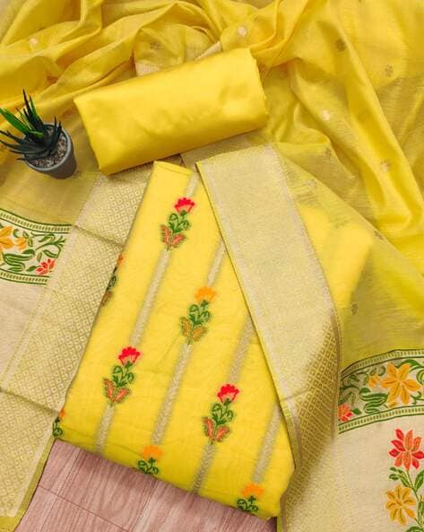 Buy Yellow Dress Material for Women by GRIVA DESIGNER Online