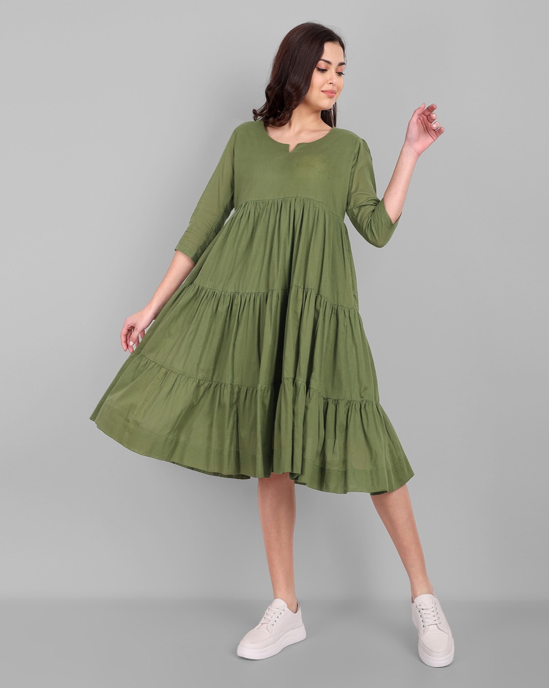 Buy Green Dresses for Women by FEMVY Online | Ajio.com