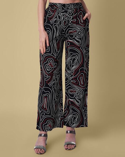 Buy Wardrobe by Westside Black Pinstripe-Patterned Trousers for Online @  Tata CLiQ