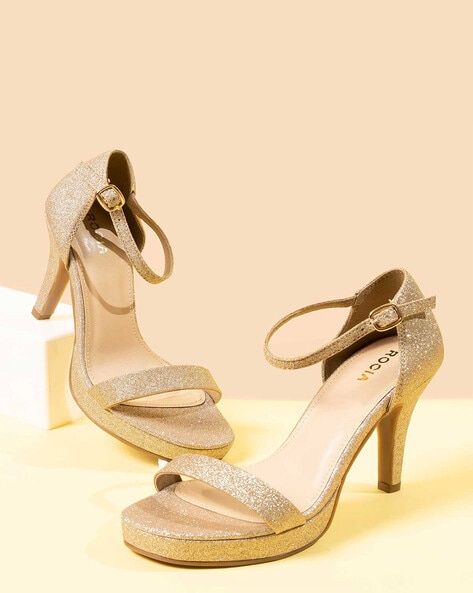 TRIKSY Women Gold Heels - Buy TRIKSY Women Gold Heels Online at Best Price  - Shop Online for Footwears in India | Flipkart.com