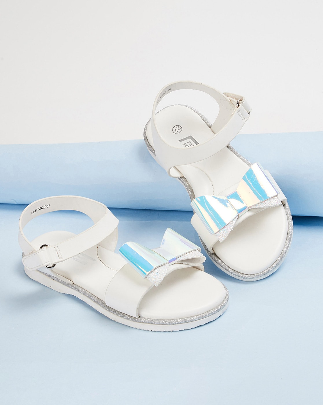 Buy White Sandals for Girls by FAME FOREVER BY LIFESTYLE Online | Ajio.com