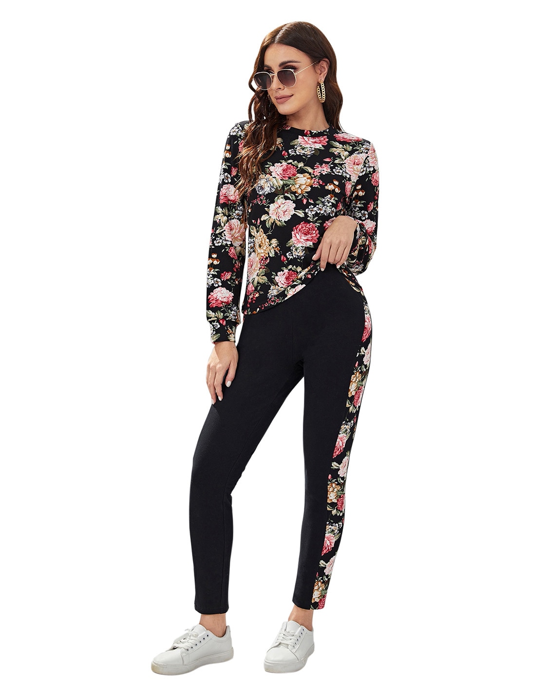 Floral hot sale print tracksuit