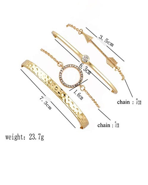Buy Gold-Toned & White Bracelets & Bangles for Women by Jewels