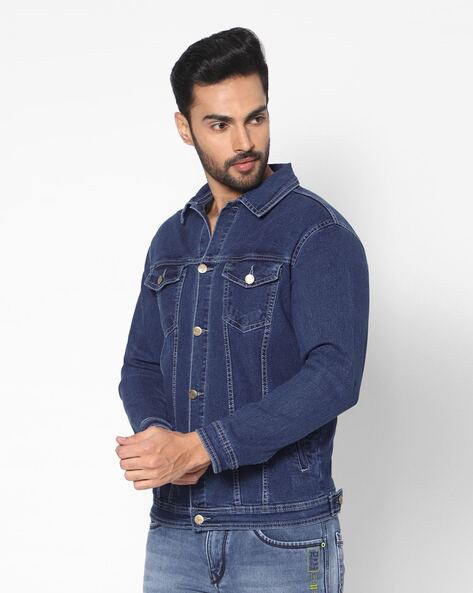 SHAREWIN Men's Denim Jacket Classic Style Cotton India | Ubuy