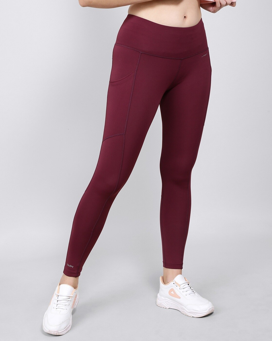 Churidar Fit Mixed Cotton with Spandex Stretchable Leggings Grape Wine