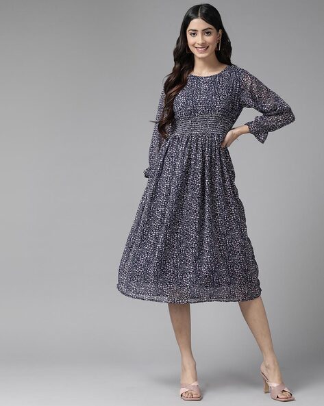 Buy Purple Dresses for Women by DEKLOOK Online | Ajio.com