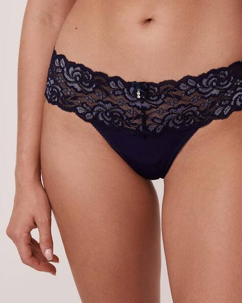 Thongs with Lace Waistband