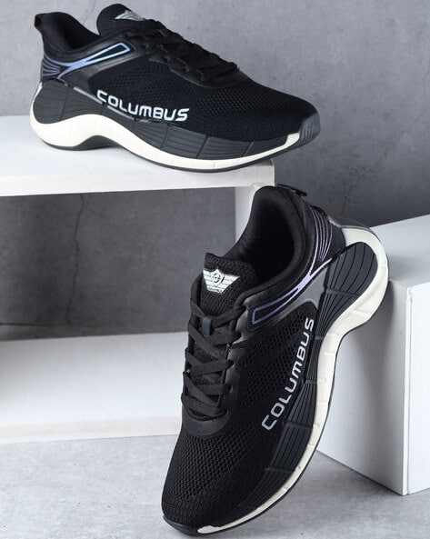 Columbus men black 2025 running shoes