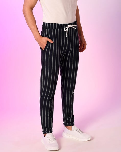 Fitted striped sales pants