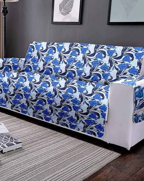 Cortina Eyelet Curtain Floral Print Reversible 3-Seater Sofa Cover