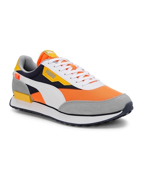 Puma white and orange hot sale shoes